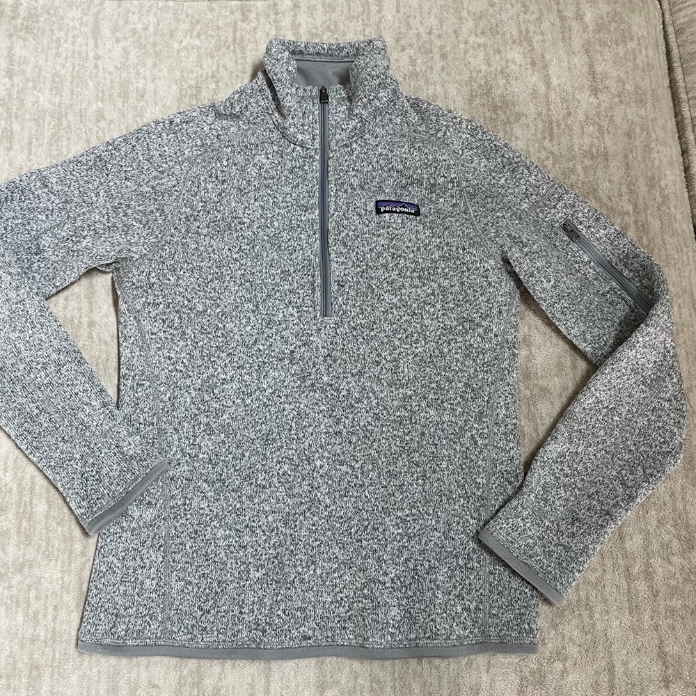 Patagonia Womens Gray “Better Sweater” 1/4 zip up Fleece Pullover